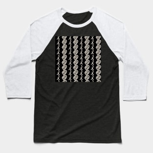 Hugs and kisses Ivory on Black Pattern Baseball T-Shirt